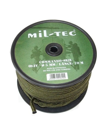 MILTEC CORDINO 5 MM X 70 MT VERD