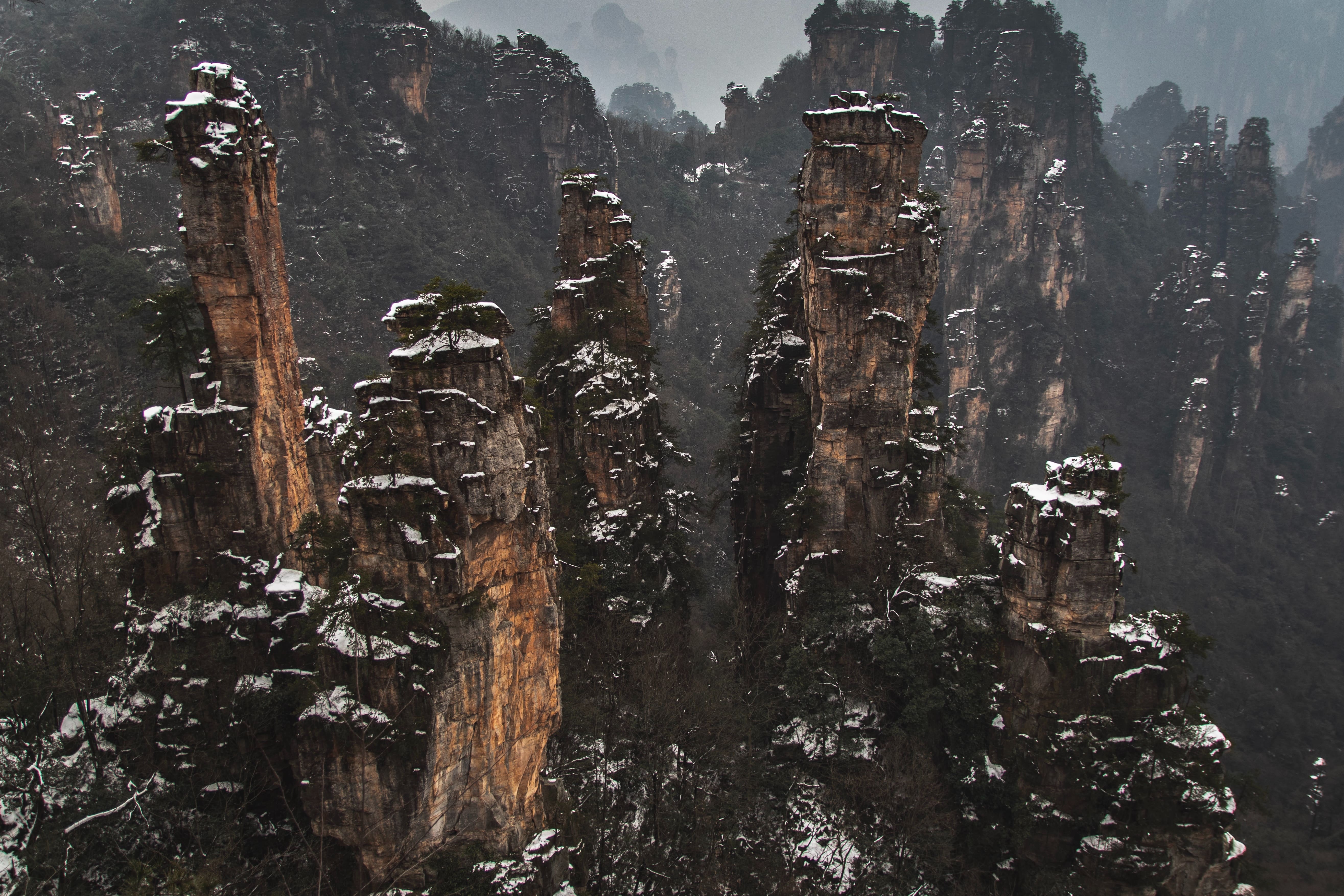 Parque Nacional de Zhangjiajie - Tienda escalada